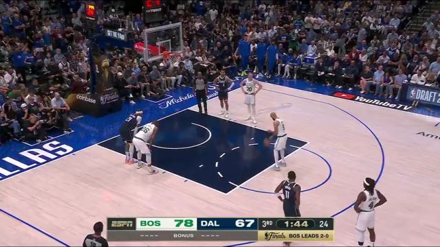 【2024年06月13日】NBA总决赛G3：凯尔特人vs独行侠第3节中文解说录像回放