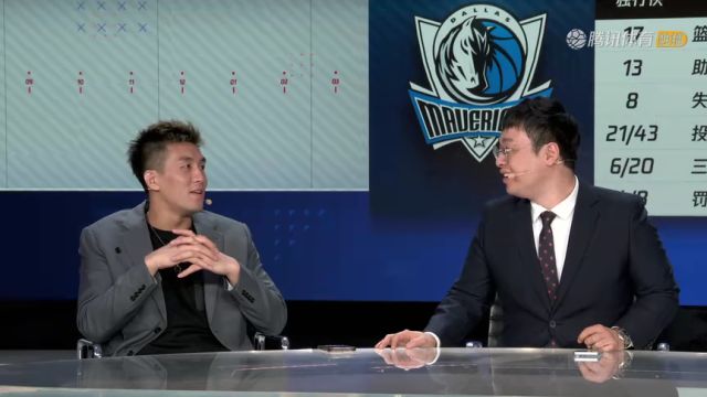 【2024年06月18日 独行侠vs凯尔特人集锦】郭艾伦赛前预测独行侠能够拿下本场被问到怎么合计的 郭艾伦：肯定是脑袋合计的呗