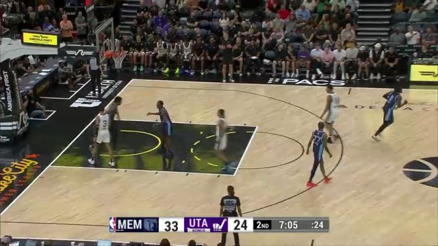 【2024年07月09日 灰熊vs爵士集锦】笑纳对手送的大礼 GG-杰克逊大鹏展翅滑翔劈扣