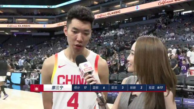 【2024年07月10日 马刺vs中国集锦】赛后连线孟超采访廖三宁：球队延续性不如对手 给自己表现打5分