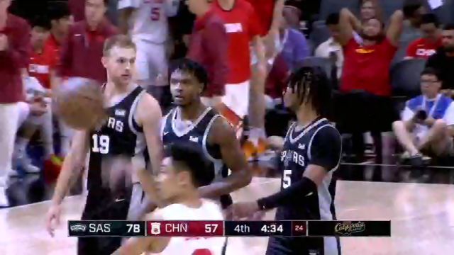 【2024年07月10日】马刺vs中国男篮第4节中文解说录像回放