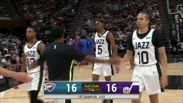 【2024年07月10日】NBA夏季联赛：雷霆vs爵士第1节英文原声录像回放