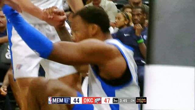 【2024年07月11日 灰熊vs雷霆集锦】默契！迪昂妙传空切顺下的威廉姆斯上篮打进2+1