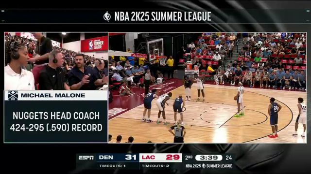 【2024年07月13日】NBA夏季联赛：掘金vs快船第2节英文原声录像回放