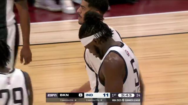 【2024年07月13日 篮网vs步行者集锦】对抗能力出色！沃克大跨步变向坚决冲筐打成2+1