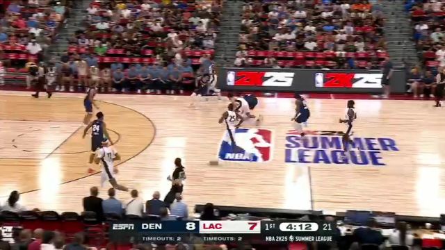 【2024年07月13日 掘金vs快船集锦】配合无间！斯特劳瑟乱战反击直传前场 霍姆斯接球起飞双手灌筐