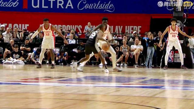 【2024年07月15日 马刺vs老鹰集锦】布耶风骚走位戏耍防守后撤步长两分稳稳命中