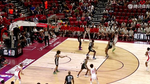 【2024年07月15日 马刺vs老鹰集锦】弹道很正！贝克弧顶淡定出手三分命中靶心