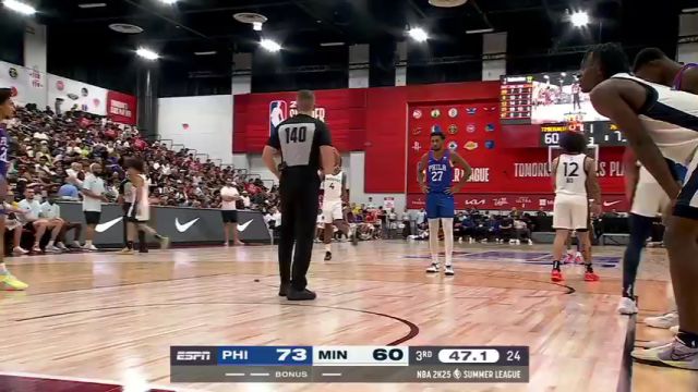 【2024年07月17日 76人vs森林狼集锦】76人vs森林狼第3节英文原声回放