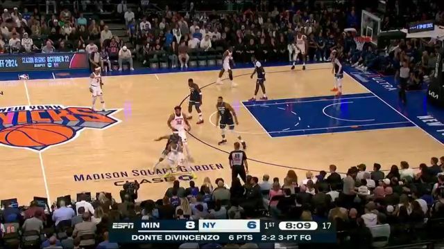 【2024年10月14日】森林狼vs尼克斯第1节中文解说录像回放