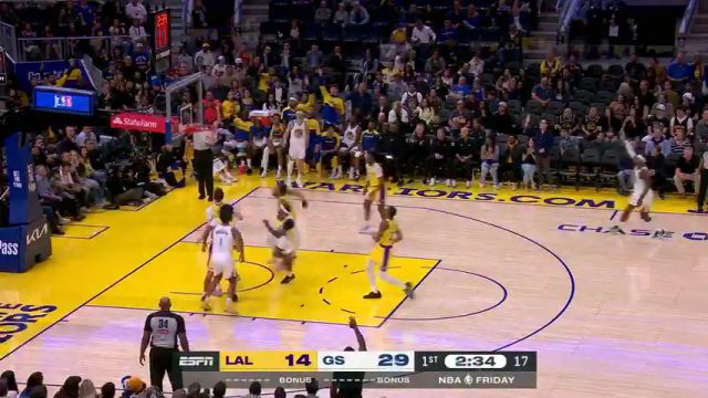 【2024年10月19日 湖人vs勇士集锦】卢尼空中排球拦截刘易斯 希尔德无私妙传波杰姆斯基三分不辱使命