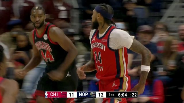 【2024年10月24日 公牛vs鹈鹕集锦】篮筐扣的震天响！英格拉姆见缝插针战斧劈扣势大力沉