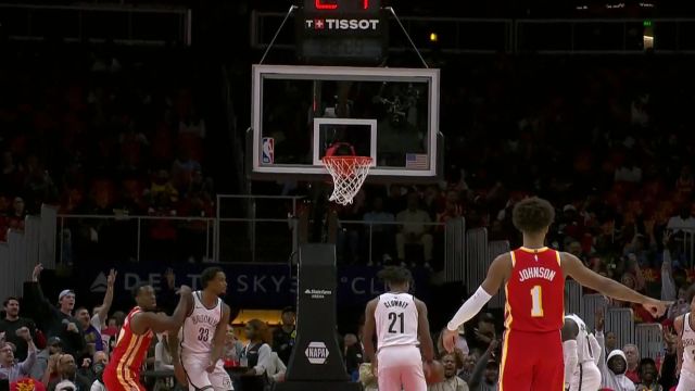 【2024年10月24日 篮网vs老鹰集锦】给杨少侠乐坏了 里萨谢外线张弓搭箭命中NBA生涯首球