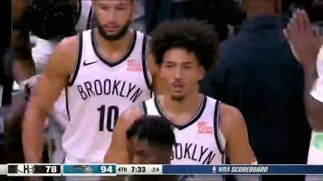 【2024年10月26日】NBA常规赛：篮网vs魔术第4节英文原声录像回放