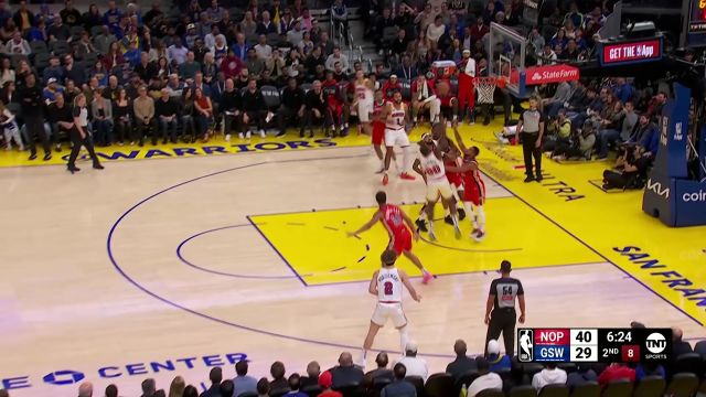 【2024年10月30日 鹈鹕vs勇士集锦】状态起来了 库明加顶着防守抛投打板命中