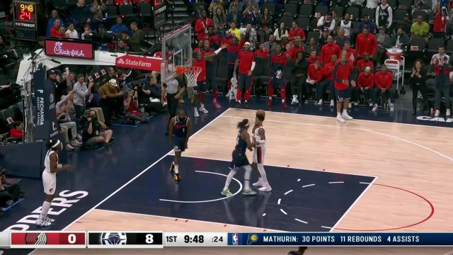 【2024年10月31日 开拓者vs快船集锦】哈登连线曼恩起飞空接 快船首节取得8-0天胡开局