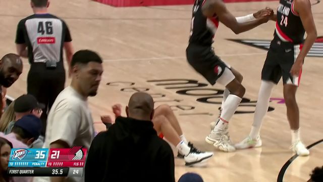 【2024年11月02日 雷霆vs开拓者集锦】不甘示弱！格兰特顶着防守拉弓射箭命中3+1