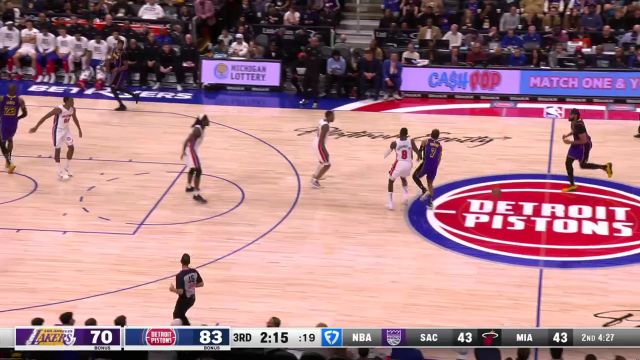 【2024年11月05日 湖人vs活塞集锦】湖人vs活塞精彩集锦 活塞力克湖人拿下主场首胜