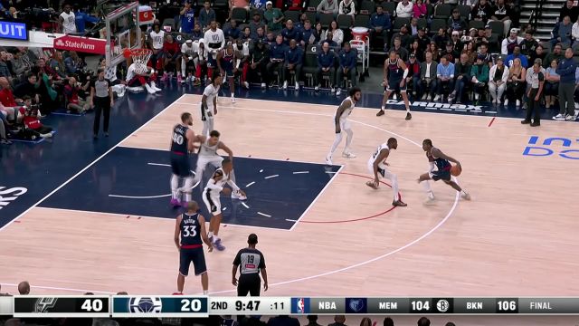 【2024年11月05日 马刺vs快船集锦】在进攻端找到了一丝感觉 小凯文-波特两记中投连得4分