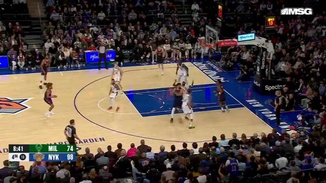 【2024年11月09日 雄鹿vs尼克斯集锦】惟妙惟肖！唐斯脑后传球阿奴诺比空切暴扣