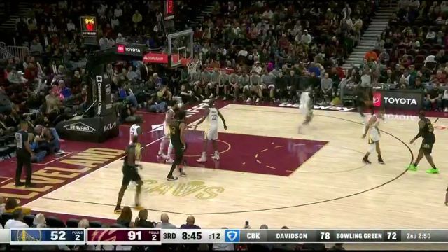 【2024年11月09日】NBA常规赛：勇士vs骑士第3节英文原声录像回放