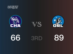 NBA常规赛：三节结束，魔术以89-66领先黄蜂，小瓦格纳32分8篮板5助攻