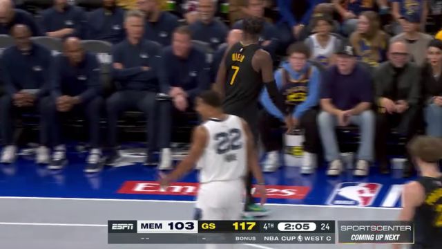 【2024年11月16日】NBA杯小组赛：灰熊vs勇士第4节中文解说录像回放