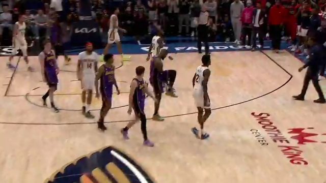 【2024年11月17日】湖人vs鹈鹕第4节英文原声录像回放