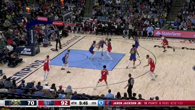 【2024年11月18日 掘金vs灰熊集锦】杰克逊vs掘金集锦 全场20+6制霸禁区连续送出大帽