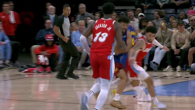 【2024年11月18日 掘金vs灰熊集锦】眼观六路耳听八方 小皮蓬抢断反击快攻暴扣点燃主场