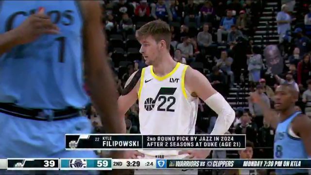 【2024年11月18日】NBA常规赛：爵士vs快船第2节英文原声录像回放