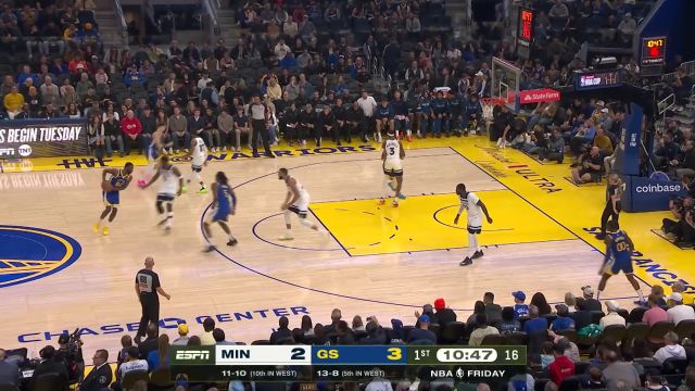 【2024年12月07日 森林狼vs勇士集锦】维金斯突破出现失误 康利制造2打0助兰德尔双手暴扣