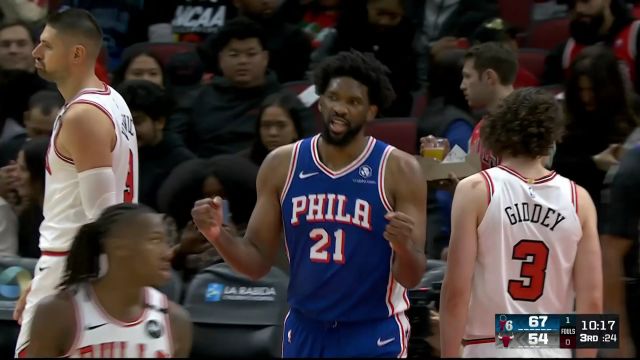 【2024年12月09日 76人vs公牛集锦】恩比德vs公牛集锦 复出之战轰下31+12率队取胜