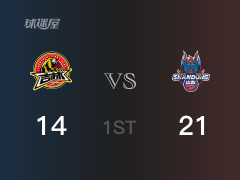 CBA常规赛：山东以21-14领先吉林，结束首节