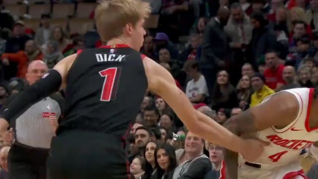 【2024年12月23日 火箭vs猛龙集锦】肆意展现天赋！杰伦-格林持球蝴蝶穿花飞身上篮挑落两分