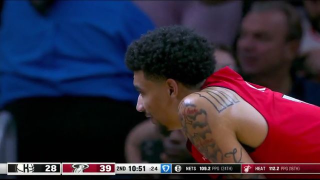 【2024年12月24日】篮网vs热火第2节英文原声录像回放