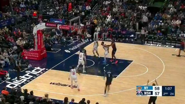 【2024年12月29日】NBA常规赛：尼克斯vs奇才第2节英文原声录像回放