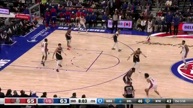 【2025年01月07日】NBA常规赛：开拓者vs活塞第3节英文原声录像回放