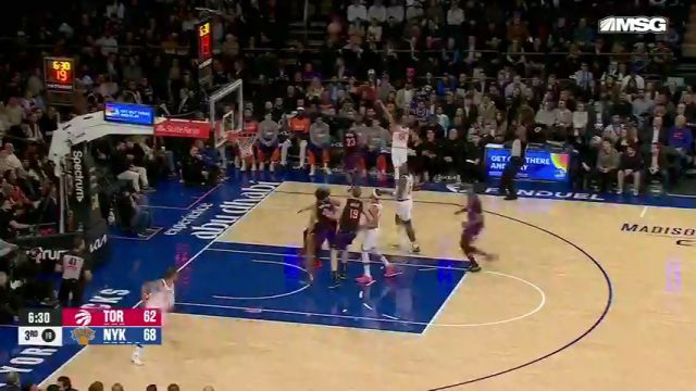 【2025年01月09日 猛龙vs尼克斯集锦】最稳定的得分点 唐斯三分百步穿杨篮筐如大海一般