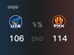 爵士vs太阳战况：布克34分马尔卡宁24分 太阳力克爵士