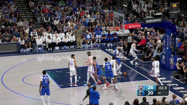 【2025年01月18日 雷霆vs独行侠集锦】这饼相当可口！格雷姆斯突破分球加福德轻松扣篮吃饼