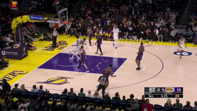 【2025年01月18日 篮网vs湖人集锦】篮网无间配合洞穿防线 西蒙斯轻松飞扣稳稳上分