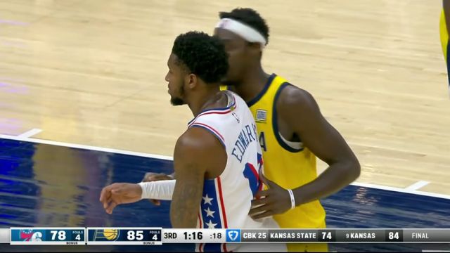 【2025年01月19日】NBA常规赛：76人vs步行者第3节英文原声录像回放