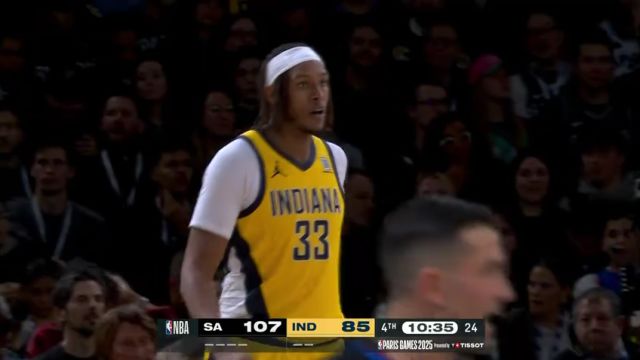 【2025年01月24日】NBA常规赛：马刺vs步行者第4节英文原声录像回放