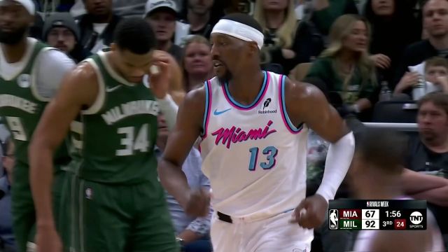 【2025年01月24日 热火vs雄鹿集锦】欧洲球员必修课！约维奇突破分球吸引包夹妙传阿德巴约扣篮吃饼