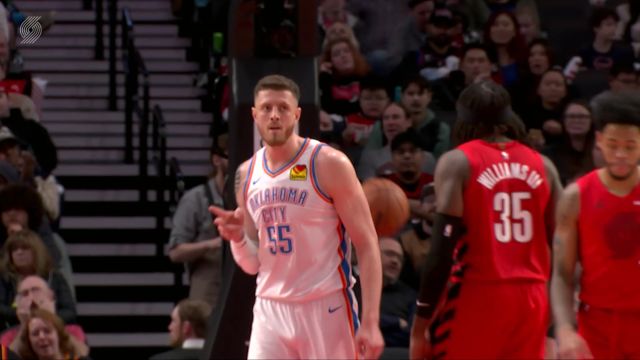 【2025年01月27日 雷霆vs开拓者集锦】一道白光显得尤为亮眼 哈尔滕施泰因补篮得手打成2+1