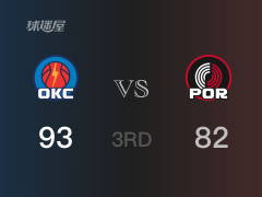 雷霆三节领先开拓者，卡马拉得到24分，亚历山大得到28分