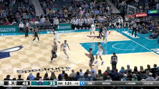 【2025年01月30日 篮网vs黄蜂集锦】想得分先过我这一关 布里奇斯背后杀出排球大帽无情将球扇飞