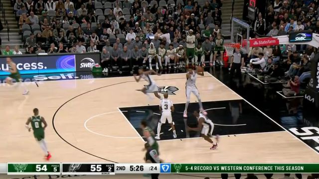 【2025年02月01日】雄鹿vs马刺第2节英文原声录像回放