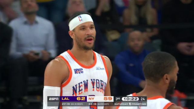 【2025年02月02日】NBA常规赛：湖人vs尼克斯第3节英文原声录像回放